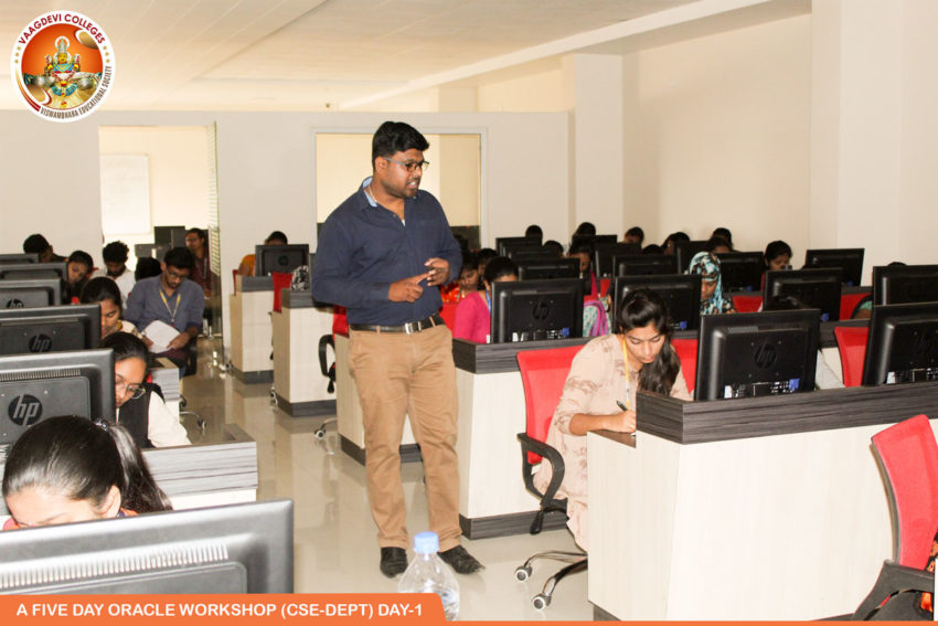 A FIVE DAY ORACLE WORKSHOP (CSE-DEPT) DAY-1