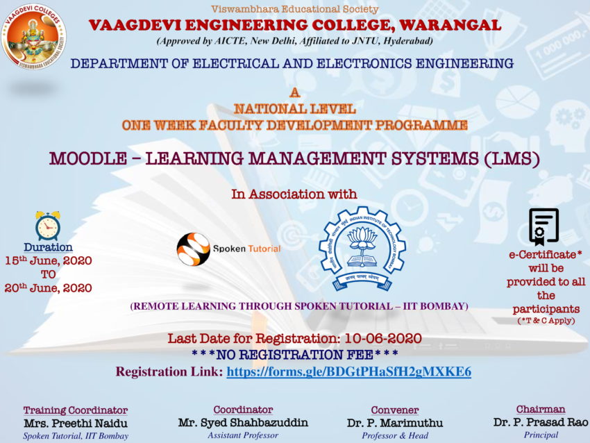 Program on MOODLE- LEARNING MANAGEMENT SYSTEM (LMS)